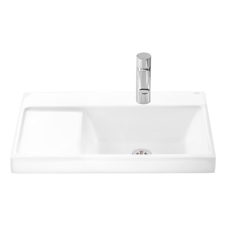 Bacha Lavatorio Roca Bano Porcelana De Encimera L60 Blanco