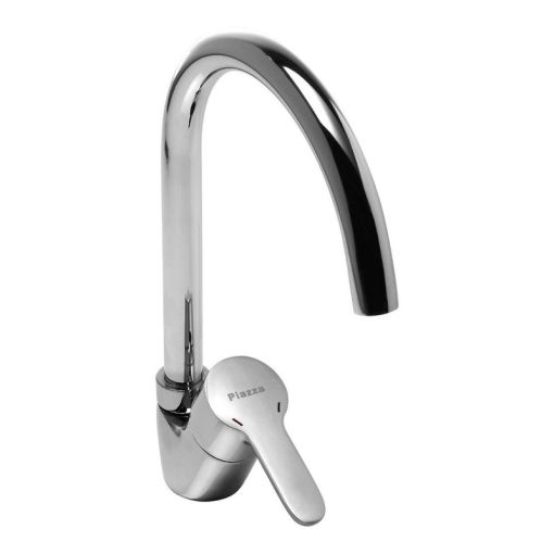 Griferia Piazza Emblem Monocomando Alto Bano Cocina Yvon Cromo Aireador Cierre Ceramico Metalica Canilla Garantia