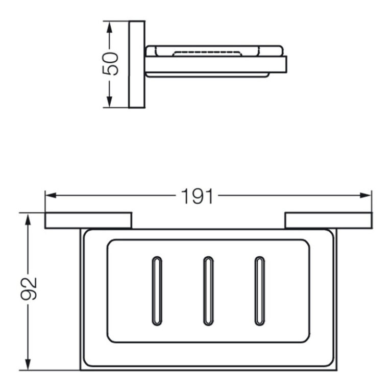 Jabonera Fv Dominic Jabonera De Vidrio Para Aplicar 168/85v - Imagen 3