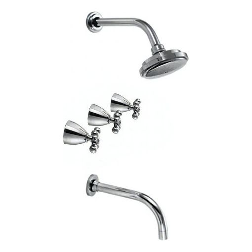 Griferia Hidromet Charlotte Cruz Ducha Embutir C/t