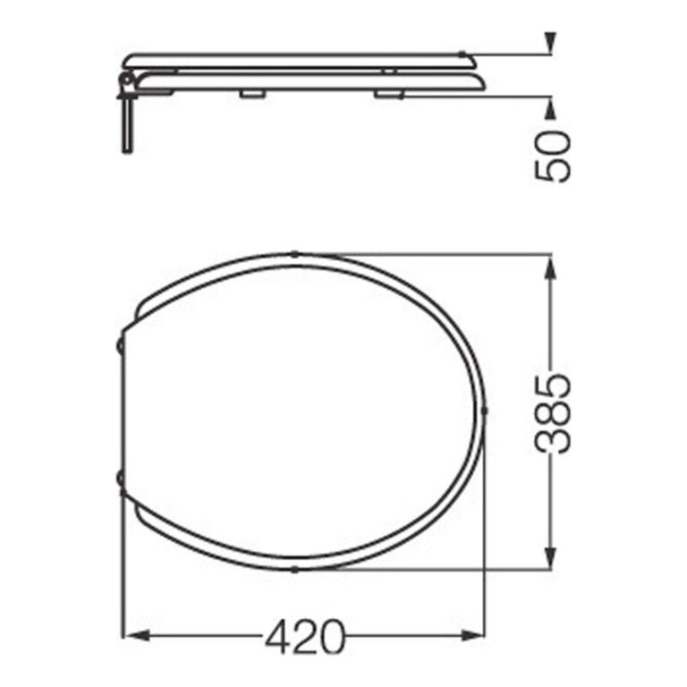 Tapa Asiento De Inodoro Ferrum Andina Polipropileno Blanco - Imagen 2