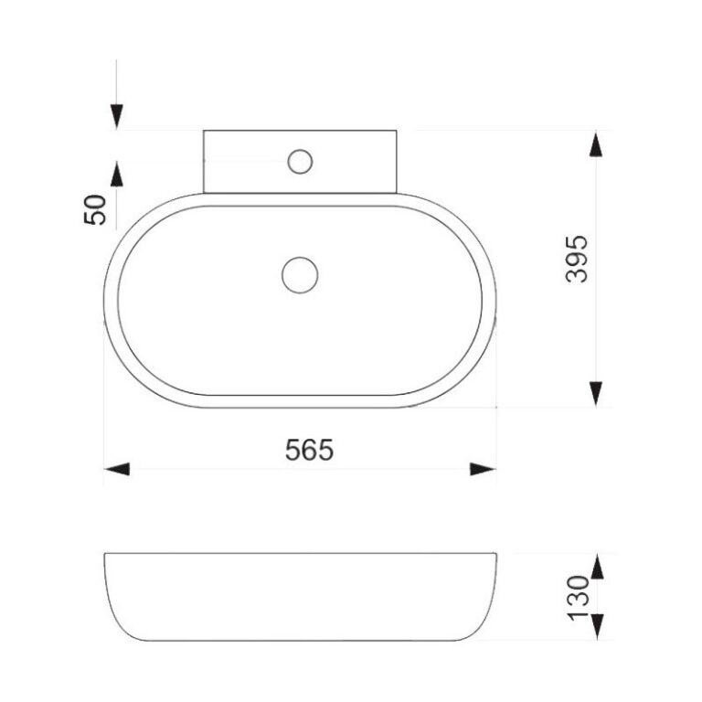 Bacha Apoyo Apoyar Loza Piazza 560 X 395 Mm Para Bano A171 - Imagen 2