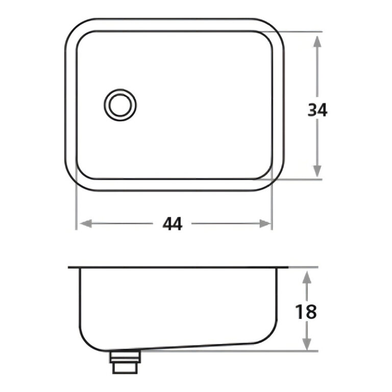 Bacha Acero Inoxidable Mi Pileta 343 Semilujo Bajo Mesada - Imagen 2