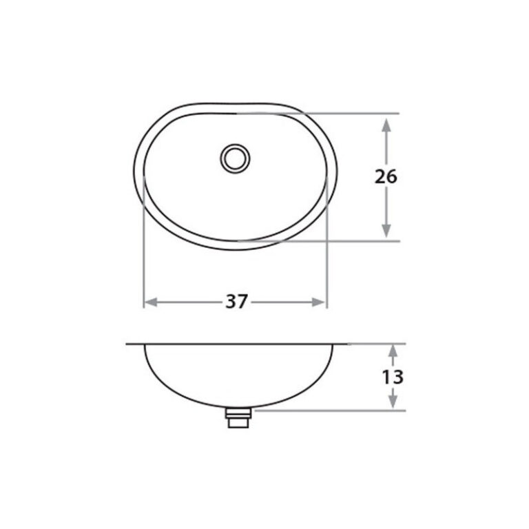 Bacha Ovalada Acero Inoxidable Mi Pileta 458 Lavatorio Bano - Imagen 2