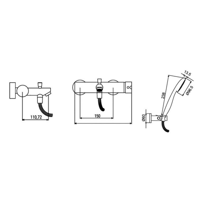 Griferia Hidromet Storm Ducha Exterior Con Transferencia - Imagen 2