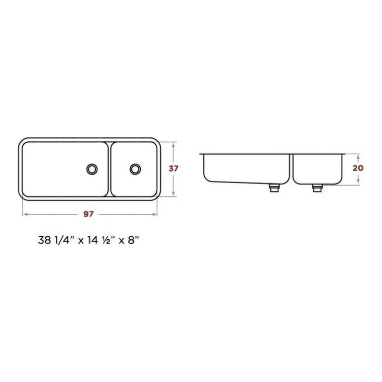 Bacha Acero Inoxidable Mi Pileta Doble 408 96x37 Bajo Mesada - Imagen 2