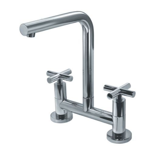 Griferia Hidromet Sun Cruz Cocina Pico Recto Cromo 4561