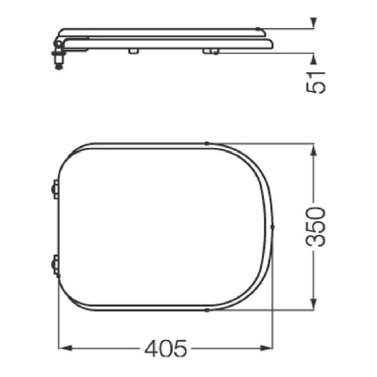Tapa Asiento De Inodoro Ferrum Bari Con Herrajes Plasticos - Imagen 2