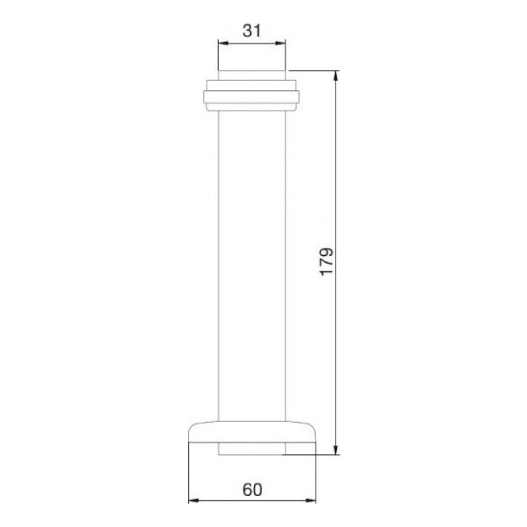 Descarga Fv Para Bidet Cromada Recta 0239.01-CR - Imagen 2