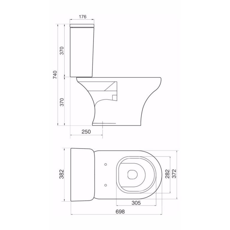 Combo Veneto Ferrum Inodoro Largo + Deposito Dual Mochila - Imagen 2