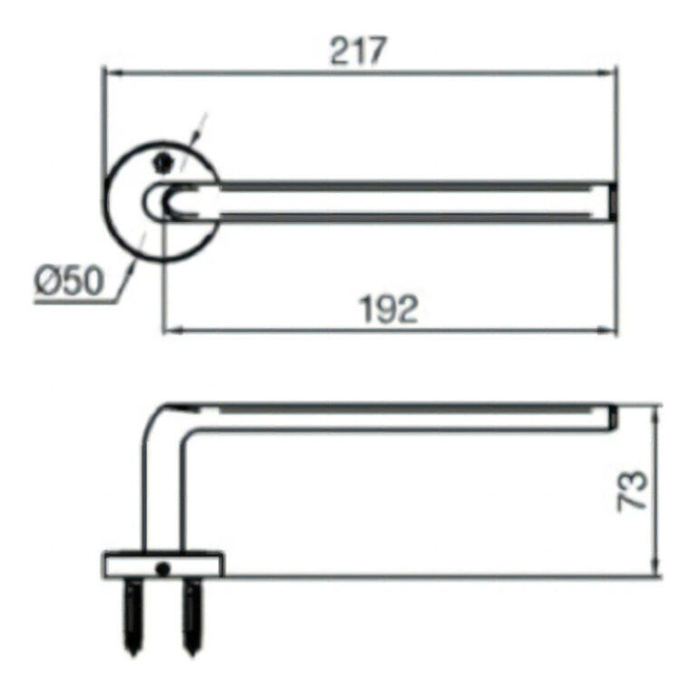 Toallero Corto Fv Cipres 163/n2 Accesorio Bano - Imagen 2