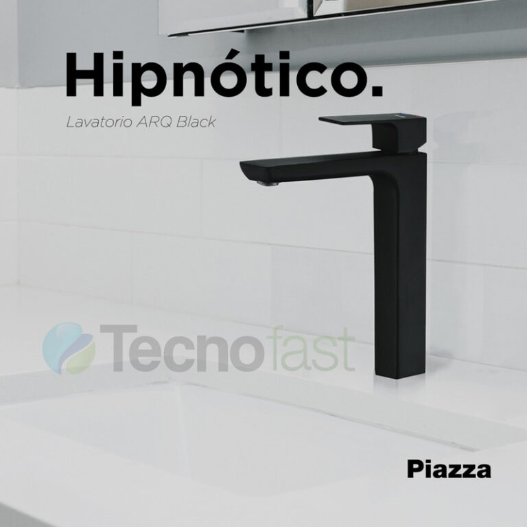 Griferia Piazza Arq Monocomando Lavatorio Alto Negro 10402ne - Imagen 8