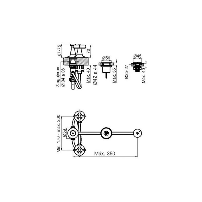 Griferia Fv Petalo Bidet Gris-cromo 0295/m3-gc - Imagen 3