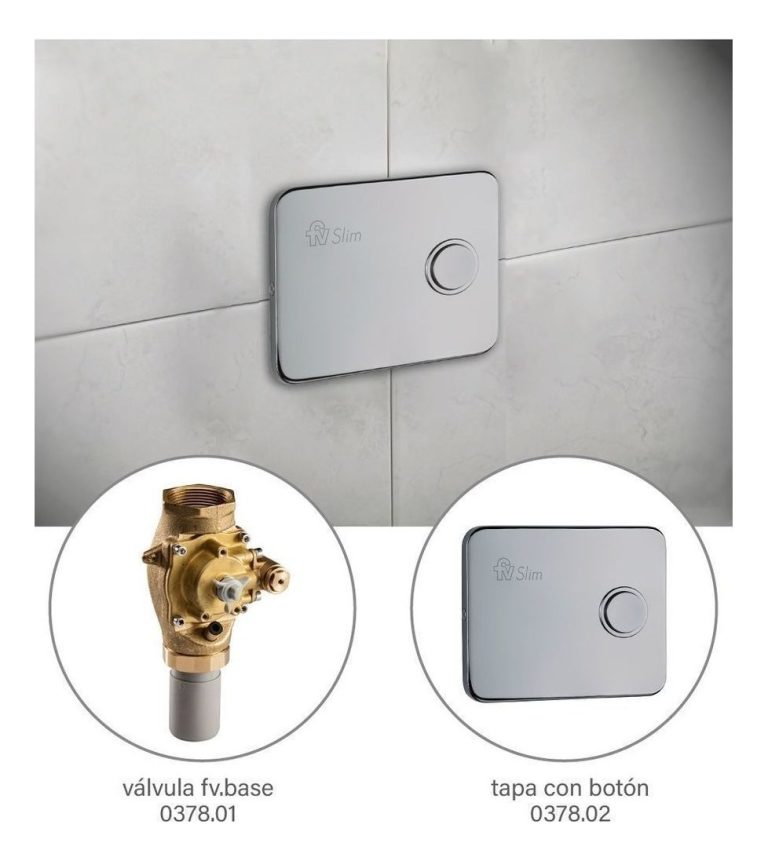 Combo Fv Válvula Slim Inodoro 0378.01 +tecla C/botón 0378.02 - Imagen 2