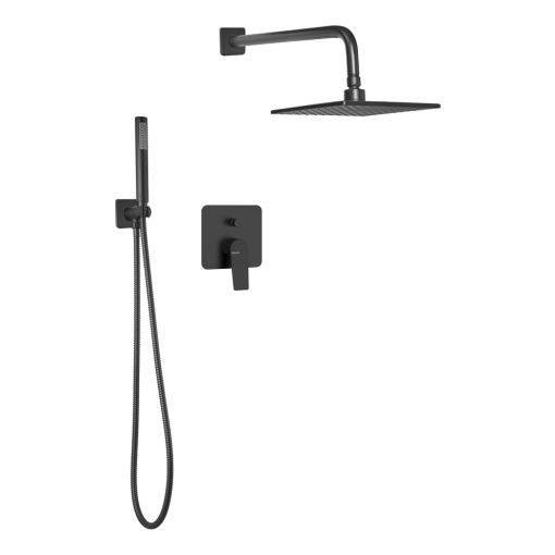 Grifería Ducha Con Duchador Peirano Wave 85-168n Black