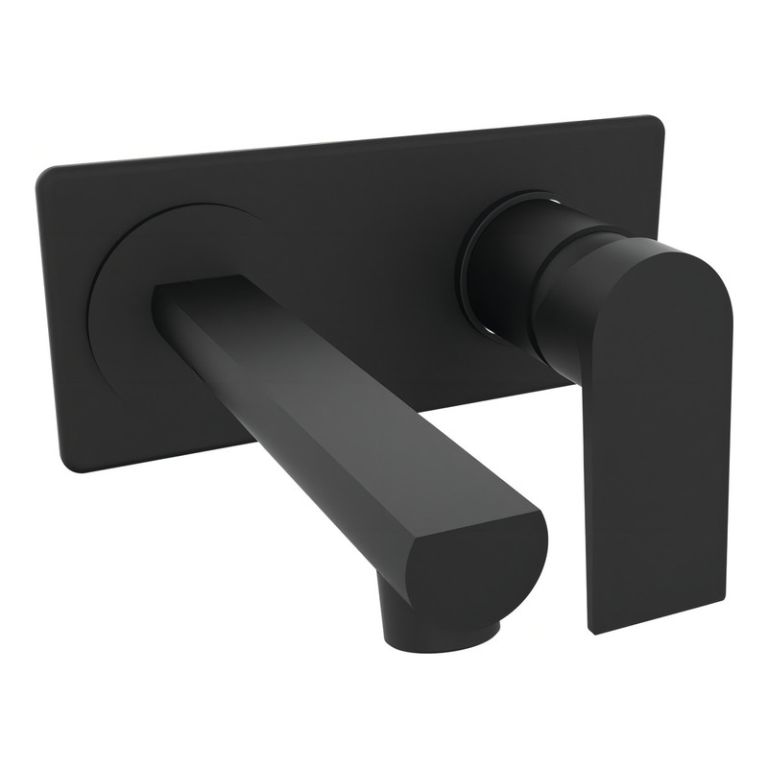 Griferia Lavatorio Pared Hidromet Raptor Monocomando Negro