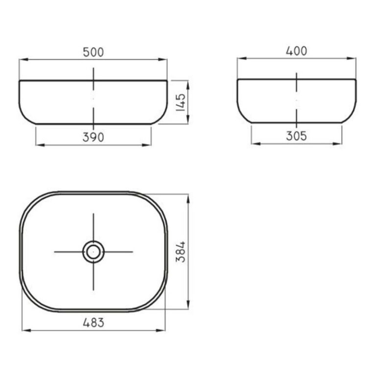Bacha Ferrum Petra De Apoyo Frente Curvo Marmolado Gris - Imagen 3