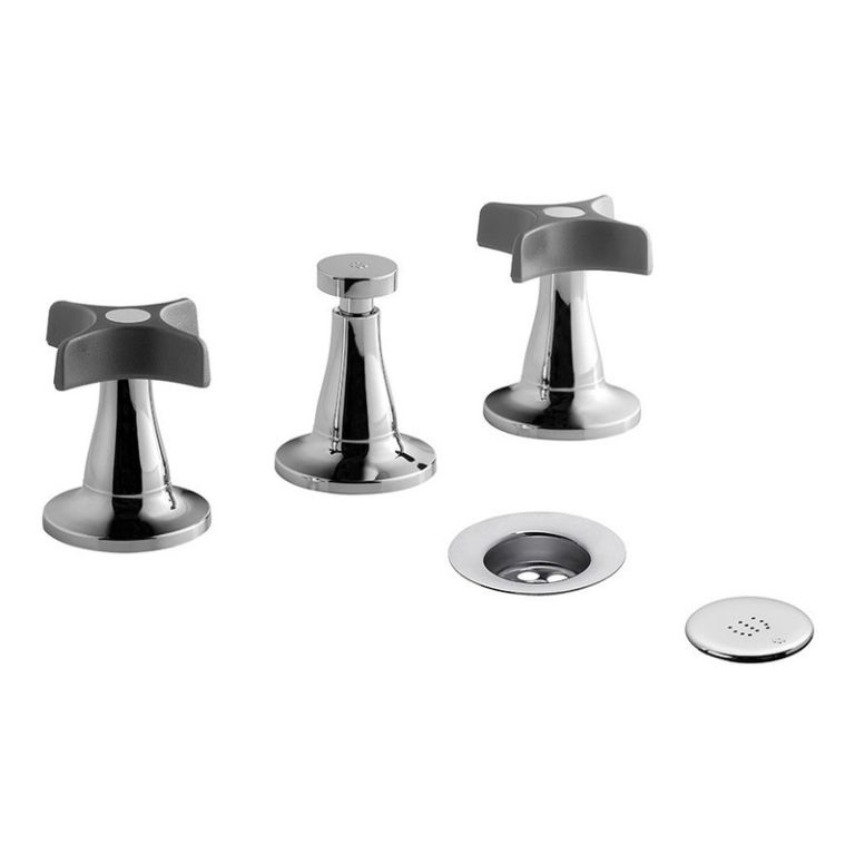 Griferia Fv Petalo Bidet Gris-cromo 0295/m3-gc
