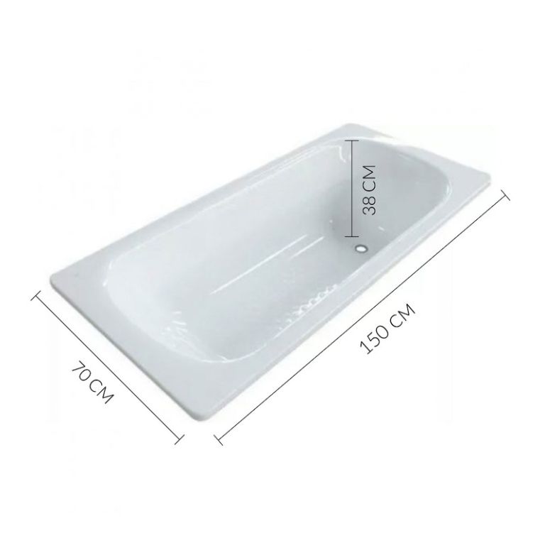 Banera Roca Sacha Enlozada Antideslizante 150 X 70 Blanca - Imagen 3