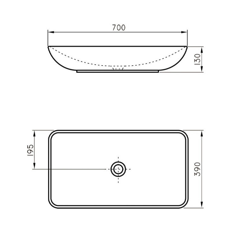 Bacha Ferrum Milos Lk182 Rectangular De Apoyo Blanca Slim Ah - Imagen 2