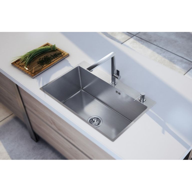 Bacha Cocina Acero Inoxidable Mi Pileta 718e + Dosificador - Imagen 2