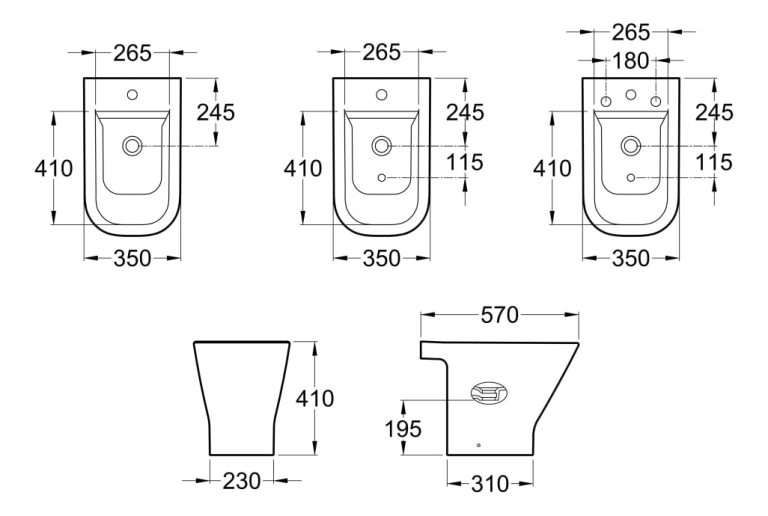Bidet Roca The Gap 1 Agujero Monocomando Blanco Sanitarios - Imagen 2