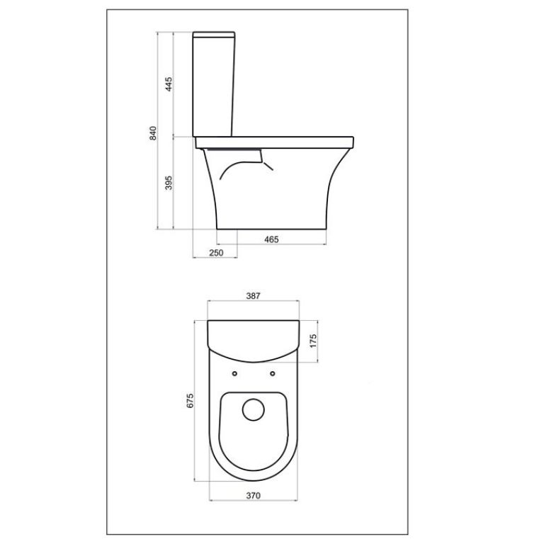 Deposito De Apoyo Ferrum Varese Con Descarga Dual Doble Djw6 - Imagen 2