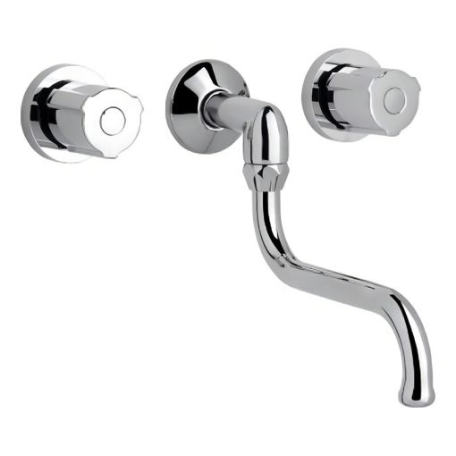 Griferia Fv Radal Cocina Pared Pico Bajo 403/c7 Embutir