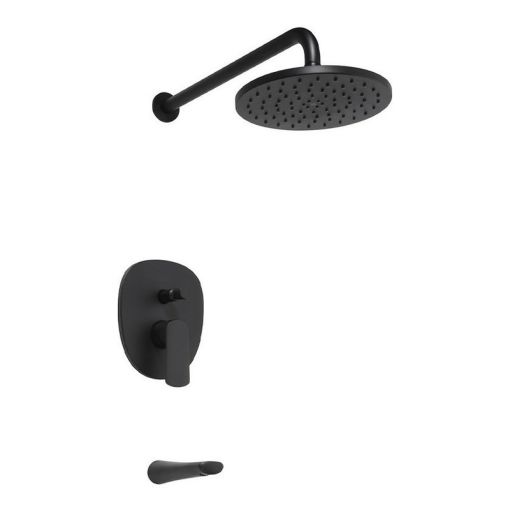 Griferia Fv Aromo Ducha Embutir Monocomando Negra 0106/d8