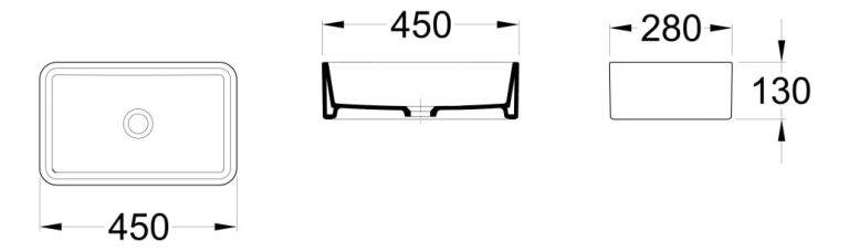 Bacha Roca Lea Rectangular Mesada De Apoyo Baño Blanca - Imagen 2