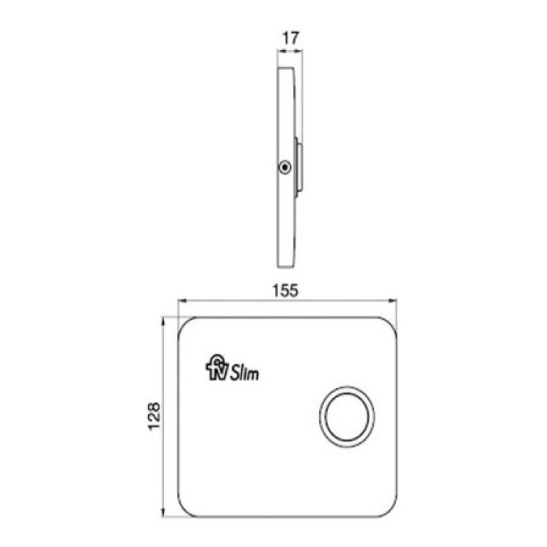 Tapa Fv Slim Con Botón Para Válvula Extra Chata 0378.02 Baño - Imagen 2