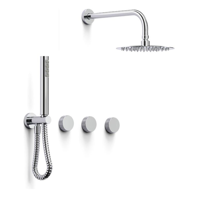 Griferia Hidromet Texture Cromo Ducha Dos Vias 9817crcr