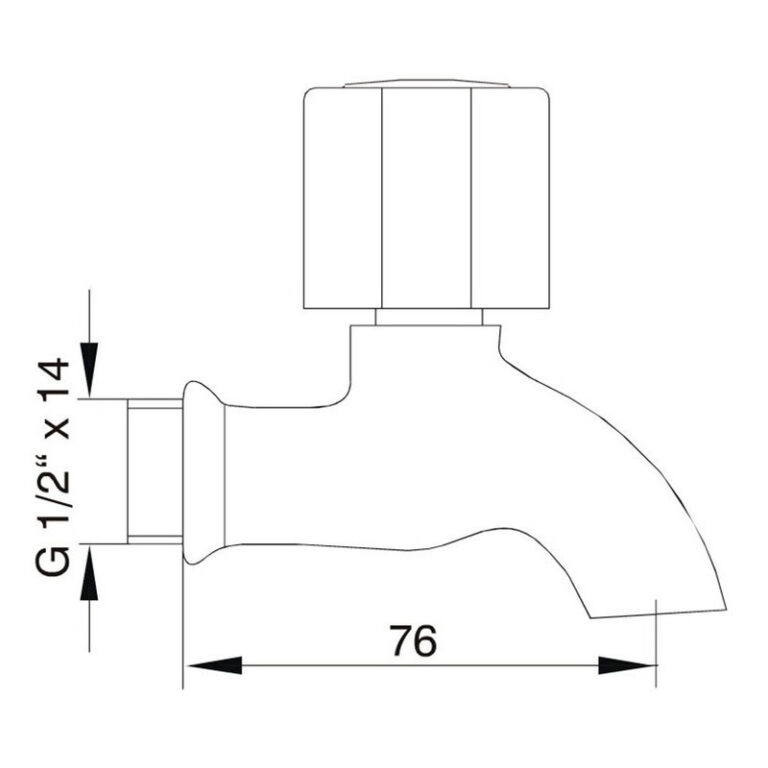 Griferia Canilla Fv Allegro 0434/15 Lav Pared Una Sola Agua - Imagen 2