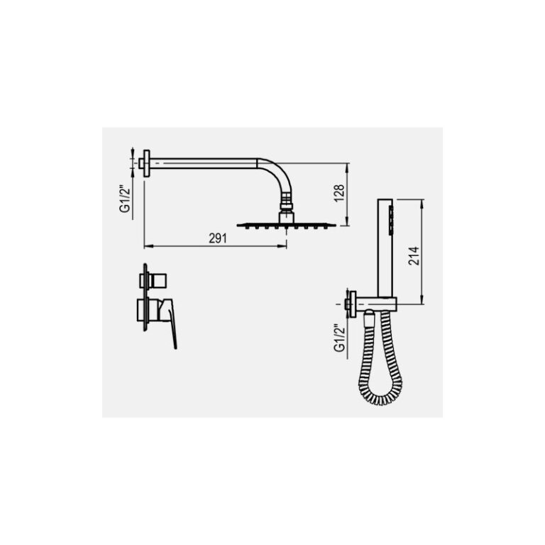 Griferia Hidromet Raptor Cromo Ducha Con Duchador Dos Vias - Imagen 2