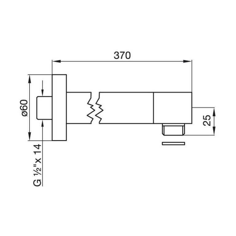 Brazo Para Ducha Temple Fv 0140.07/87 Cr - Imagen 2