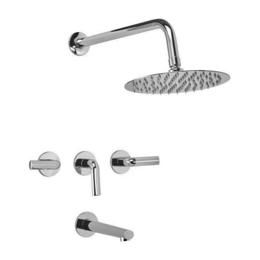 Griferia De Ducha Peirano Live Cromo Cierre Ceramico