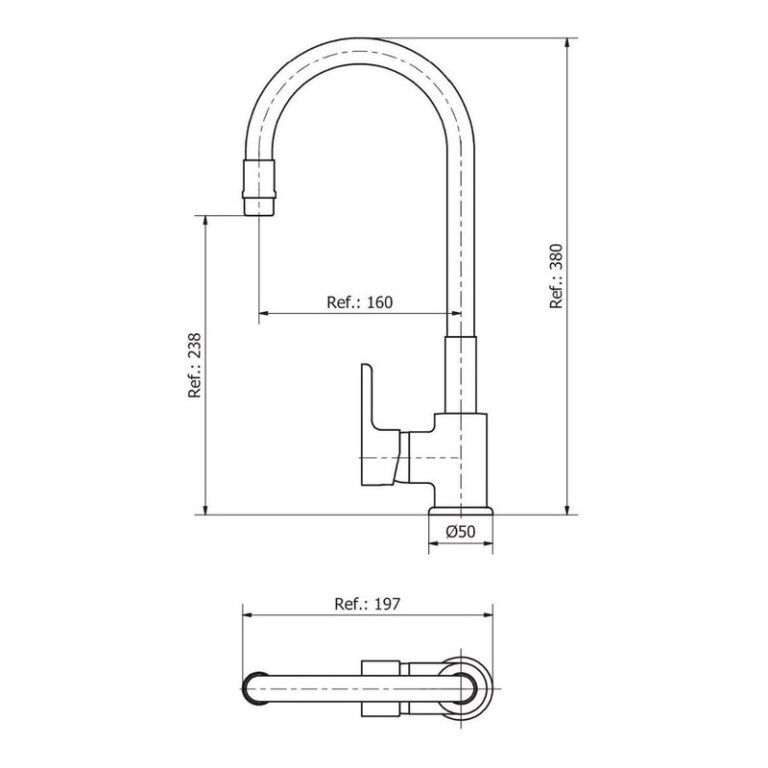Griferia Piazza Emblem Naranja Gourmet Cocina Monocomando - Imagen 2