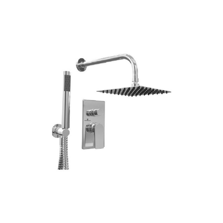 Griferia Hidromet Raptor Cromo Ducha Con Duchador Dos Vias