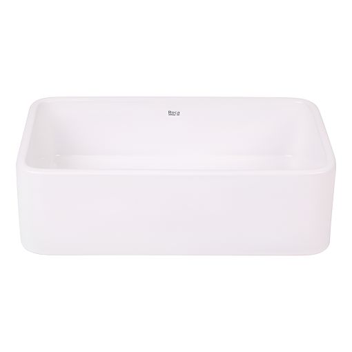 Bacha Roca Lea Rectangular Mesada De Apoyo Baño Blanca