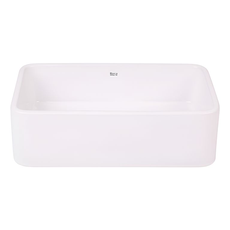 Bacha Roca Lea Rectangular Mesada De Apoyo Baño Blanca