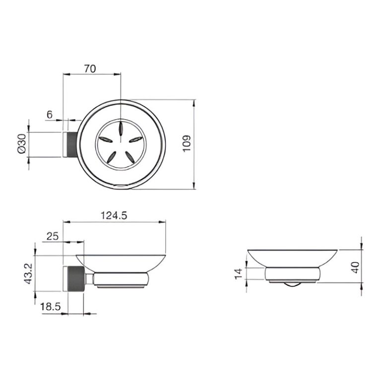 Jabonera Peirano Fabric Gold Dorado 17050G - Imagen 2