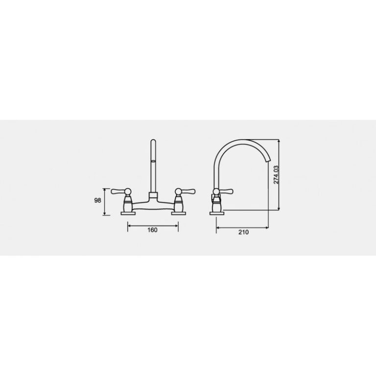 Griferia Hidromet Armony Cocina Mesada Lever Cromo 980cr - Imagen 2