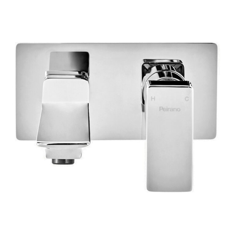 Grifería Peirano Soria Monocomando Lavatorio Pared Cromo - Imagen 2