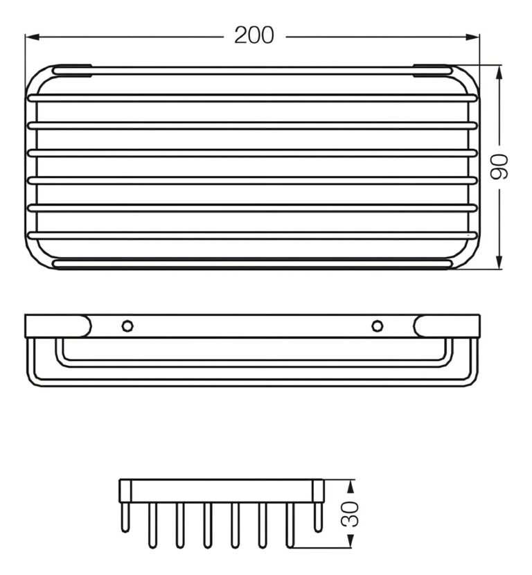 Jabonera Grande Fv Grand Hotel 0703.10/37 Rejilla Color Cromo - Imagen 2