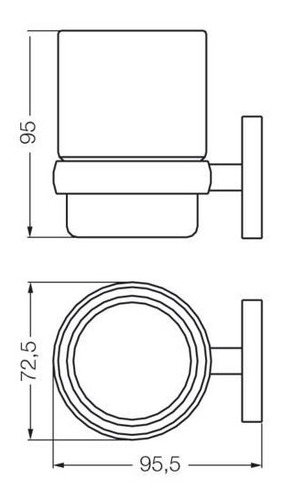 Portavaso Fv Grand Hotel 0732.10/37 Accesorio Portacepillo Color Argentina - Imagen 2