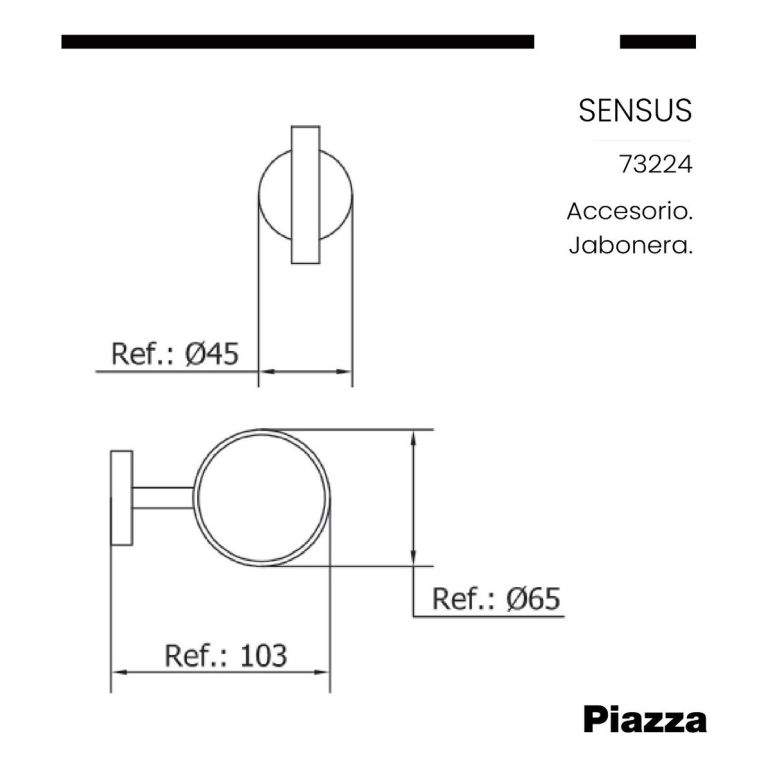 Jabonera De Pared Piazza Sensus Accesorio Baño Acrílico Transparente Color Cromo - Imagen 3