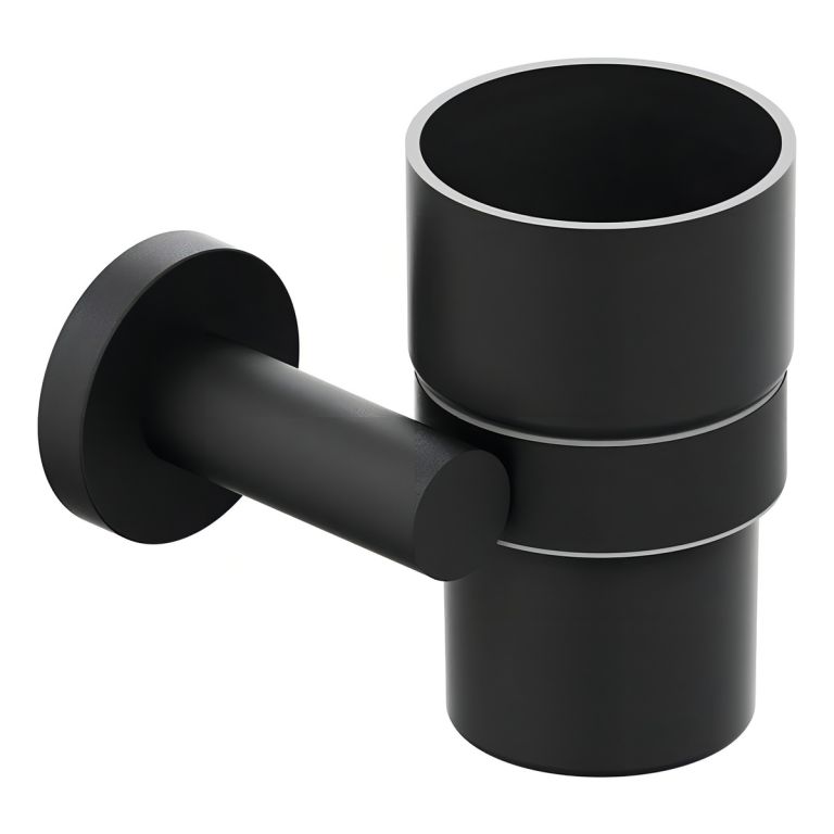 Portacepillo Baño Hidromet Dynamic Black Negro Accesorio