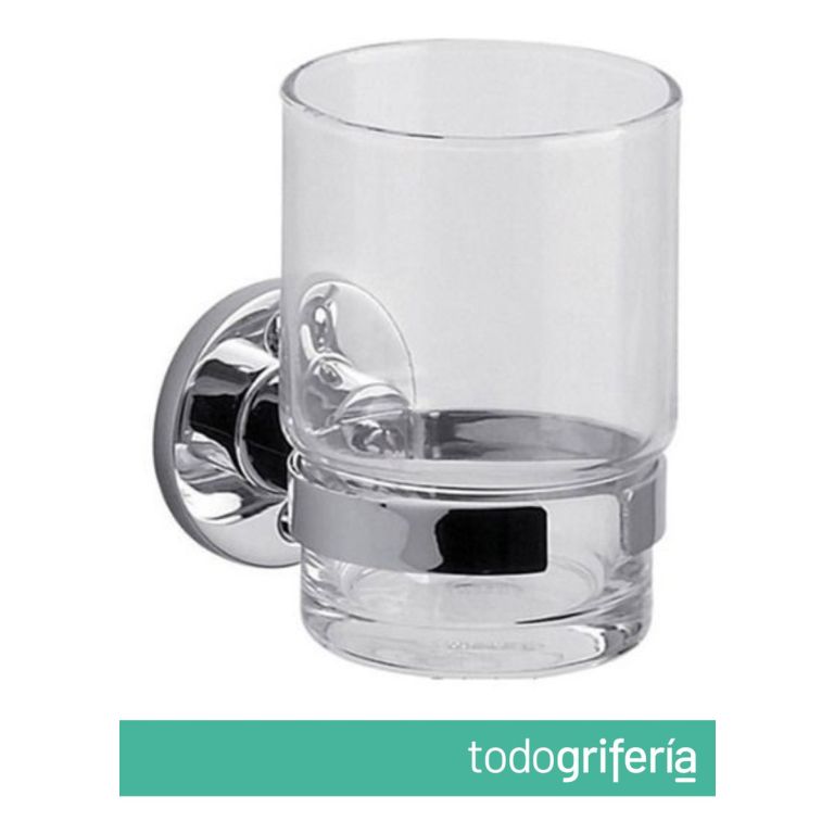 Portavaso Fv Arizona De Bano Portacepillo Vaso Color Plateado - Imagen 4