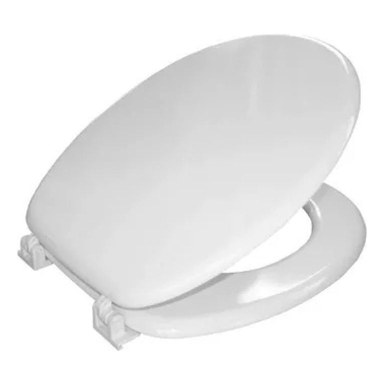 Asiento Inodoro P/ Roca Capea Madera Herrajes Metalicos Color Blanco - Imagen 2