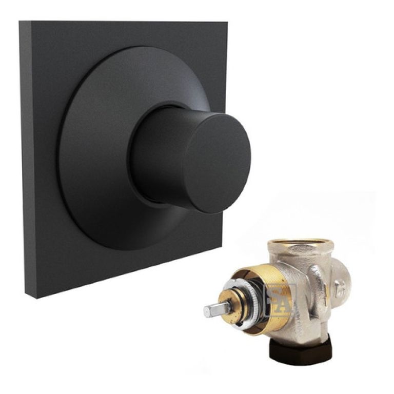 Valvula de descarga Inodoro Hidromet Black Cuadrada 940negr